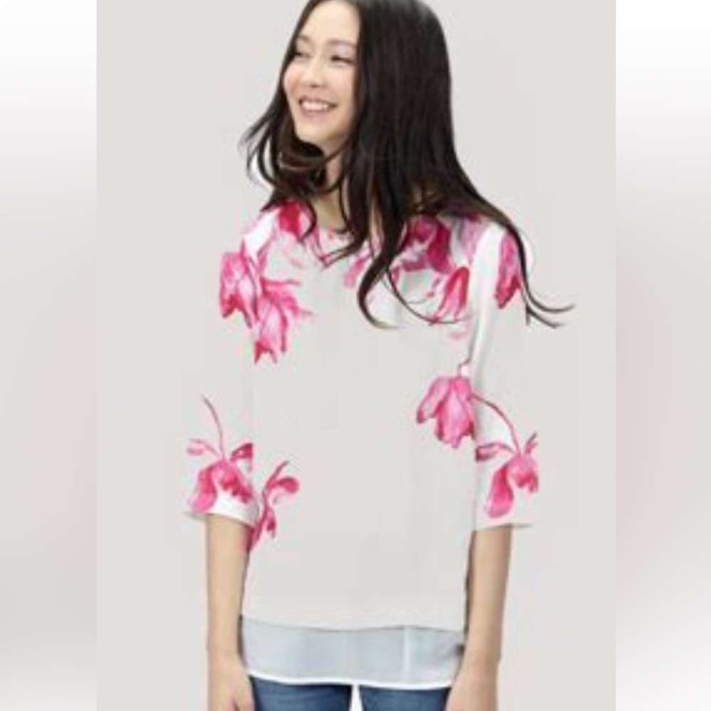 Joules Tulip Print Top Size 6